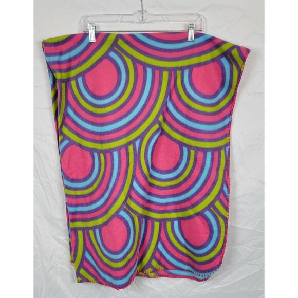 Purple & Blue & Pink & Green Throw Blanket 44.5"x57" - Picture 1 of 2